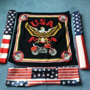 USA Biker Eagle Motorcycle Flag BANDANA Head Face Neck Scarf Wrap Cover Scarves